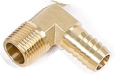 Acople Codo Racor de Bronce Poberaj para Mangueras y Tuberias