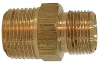 Acople Conector Recto de Bronce Poberaj para Mangueras y Tuberías