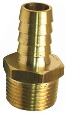 Acople Racor Macho de Bronce Poberaj para Mangueras y Tuberias