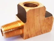 Acople Te Hembra Macho Lateral Bronce Poberaj para Mangueras y Tuberias