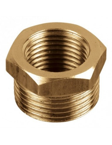 Acople Tuerca De Reduccion de Bronce Poberaj para Mangueras y Tuberías