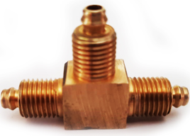 Acople Union Te de Bronce Poberaj para Mangueras y Tuberias