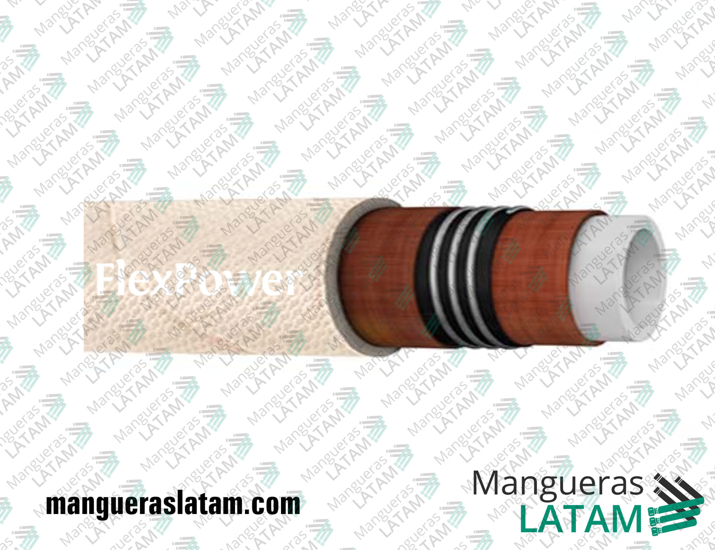 Manguera Hidráulica FP607 - STEEL MILL WATER SUCTION AND DELIVERY HOSE WITH FIBER GLASS COVER FlexPower