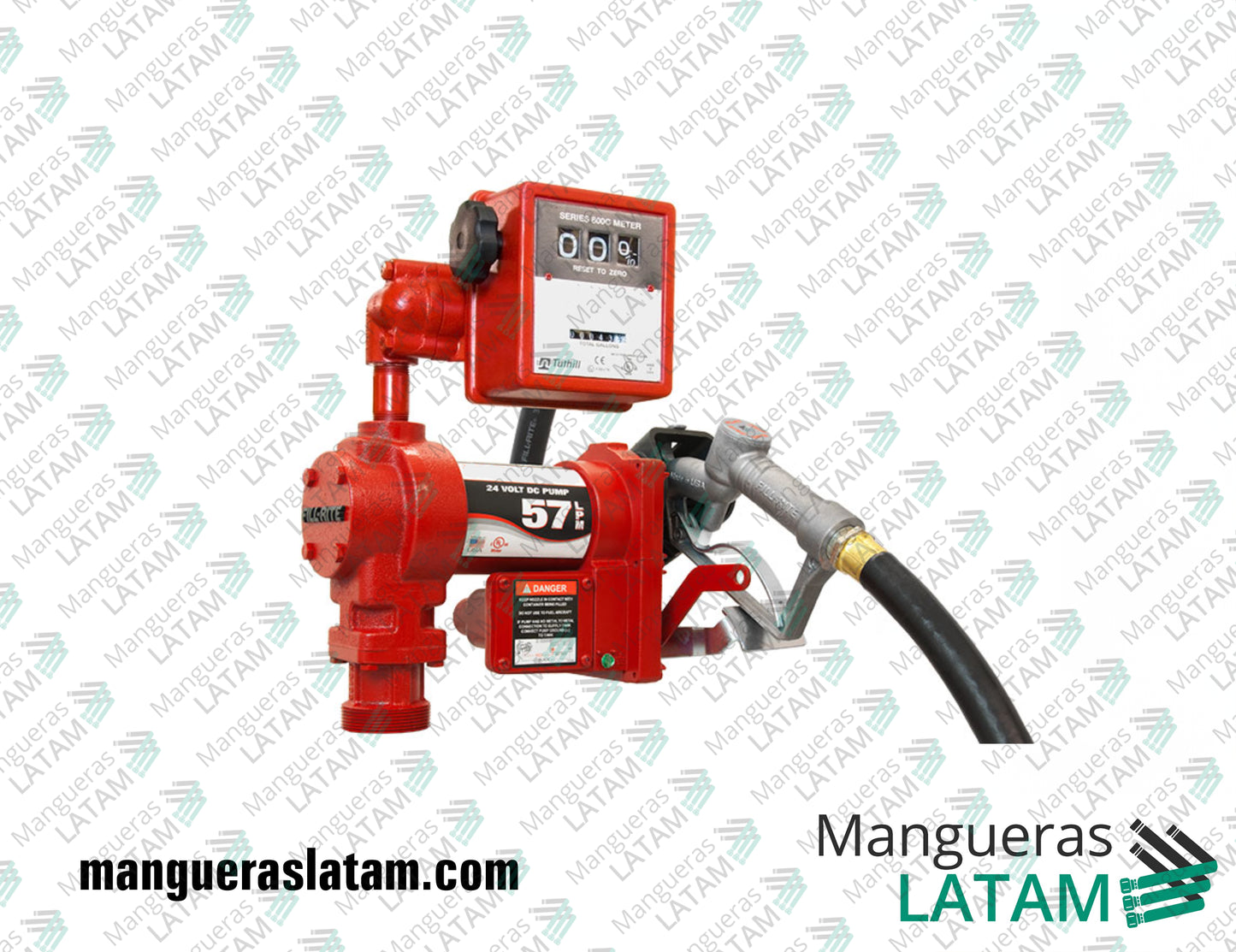 FR 2411 Bomba Antiexplosiva APE 24 volts con Medidor para Mangueras Industriales