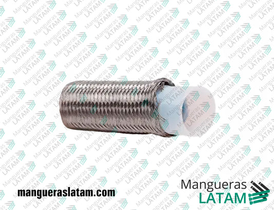 Manguera De Ptfe Liso con Malla de Acero Inoxidable Flexpower