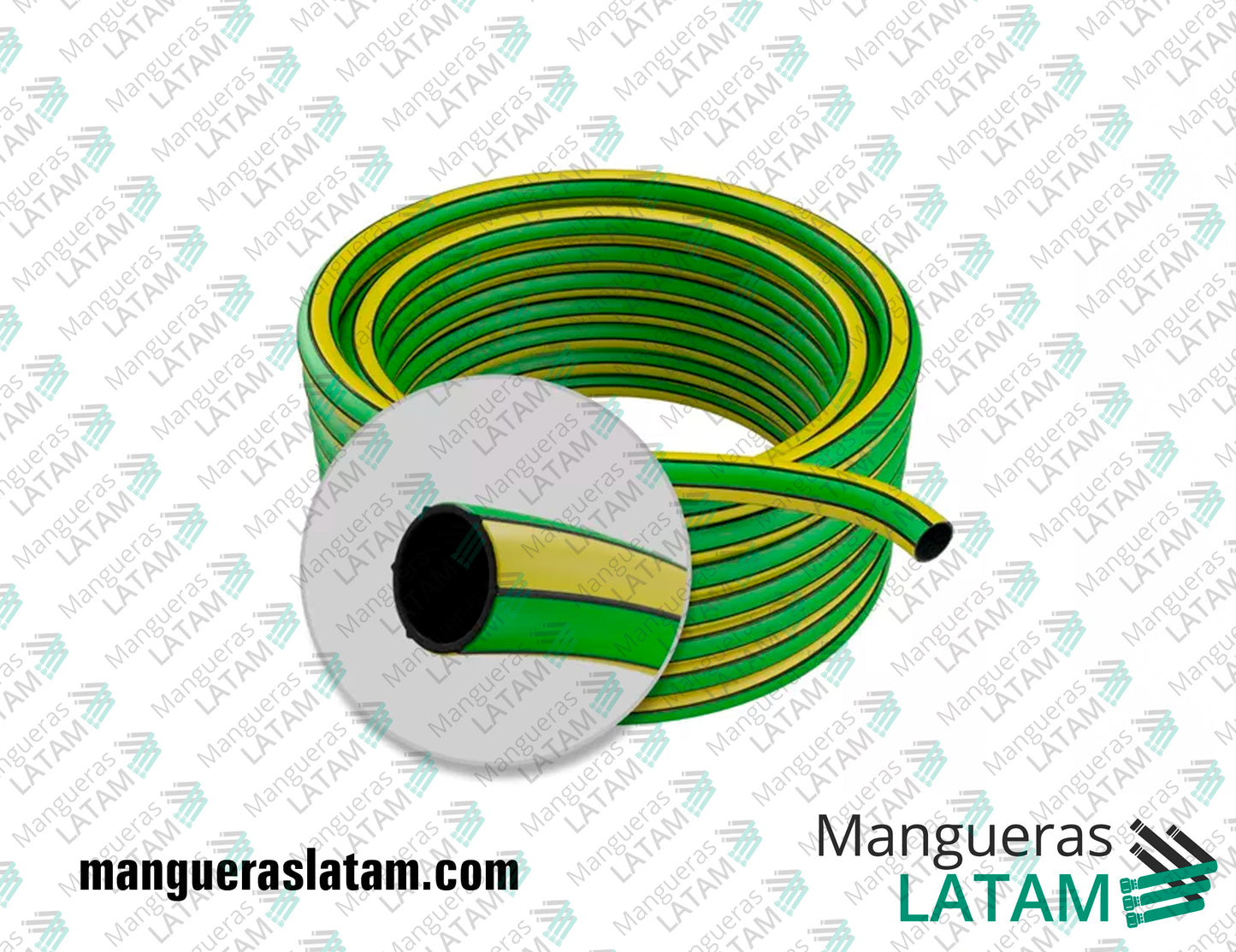 Manguera Plastimet Tricolor Riego Super Reforzado Blanco y Rojo-Azul-Verde-Amarillo CODIGO 0000