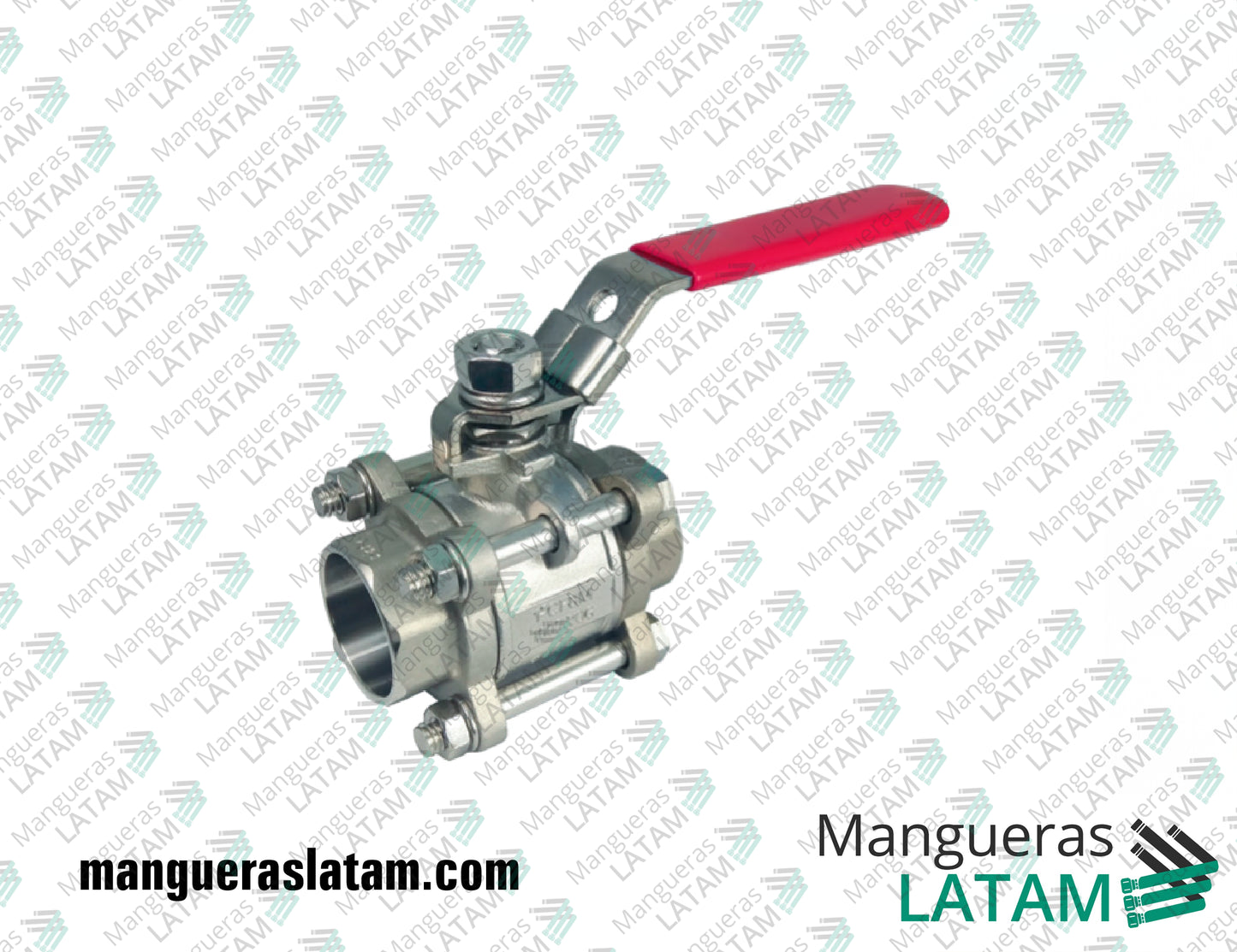 Válvula Esférica de 3 Piezas 1000WOG WCB Y CF8M