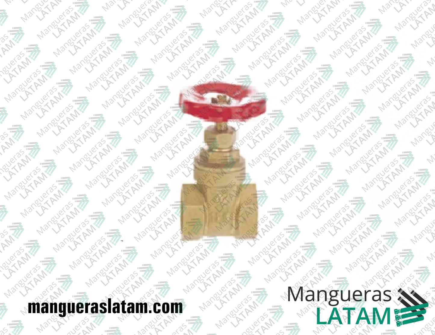 Válvula Esclusa Bronce Roscado Paso Total Poberaj Mangueras y Tuberías