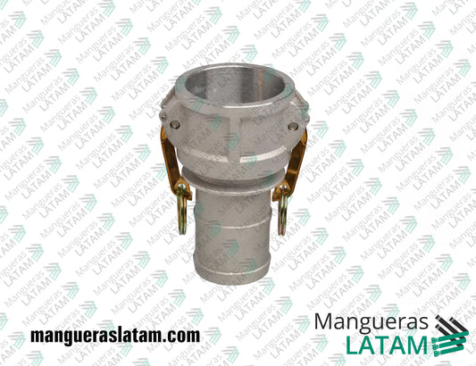 Acople Rápido Camlock Espiga Hembra Modelo C de Aluminio Flexpower