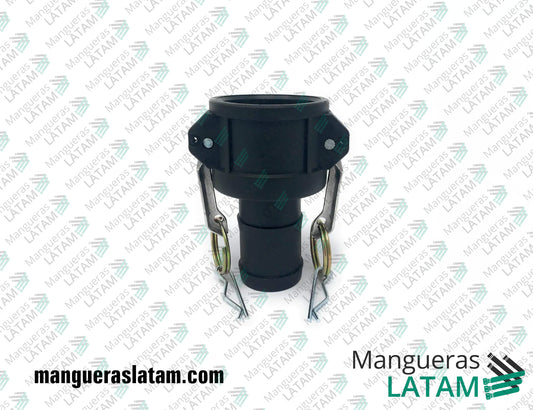 Acople Rápido Camlock Espiga Hembra Modelo C de Polipropileno Flexpower