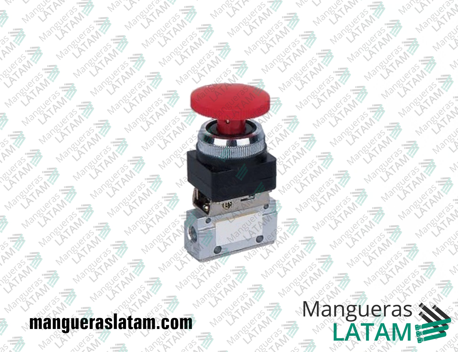 Acople Válvula Botón Rojo para Mangueras Industriales