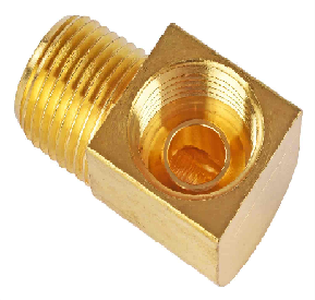Acople Conector Codo 90 grados Bronce Poberaj para Mangueras y Tuberias