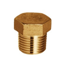 Acople Tapon Hexagonal de Bronce Poberaj para Mangueras y Tuberías