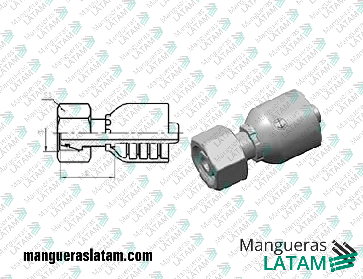 COUPLING FITTINGS METRIC L-TYPE LIGHT SERIES 1DL1