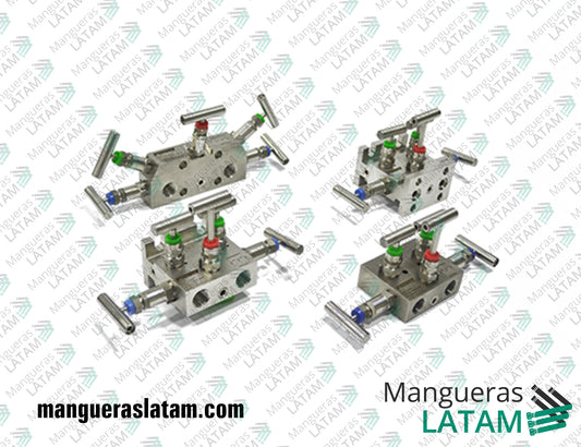 Conexiones Manifold De 5 Vias para Mangueras Industriales