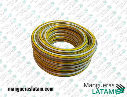 Manguera Plastimet Tricolor Riego Super Reforzado Blanco y Rojo-Azul-Verde-Amarillo CODIGO 0000