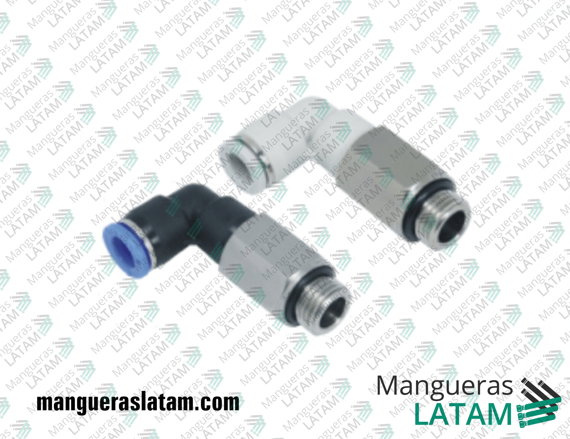 Conector Codo 90° Extendido Acople para Mangueras Industriales