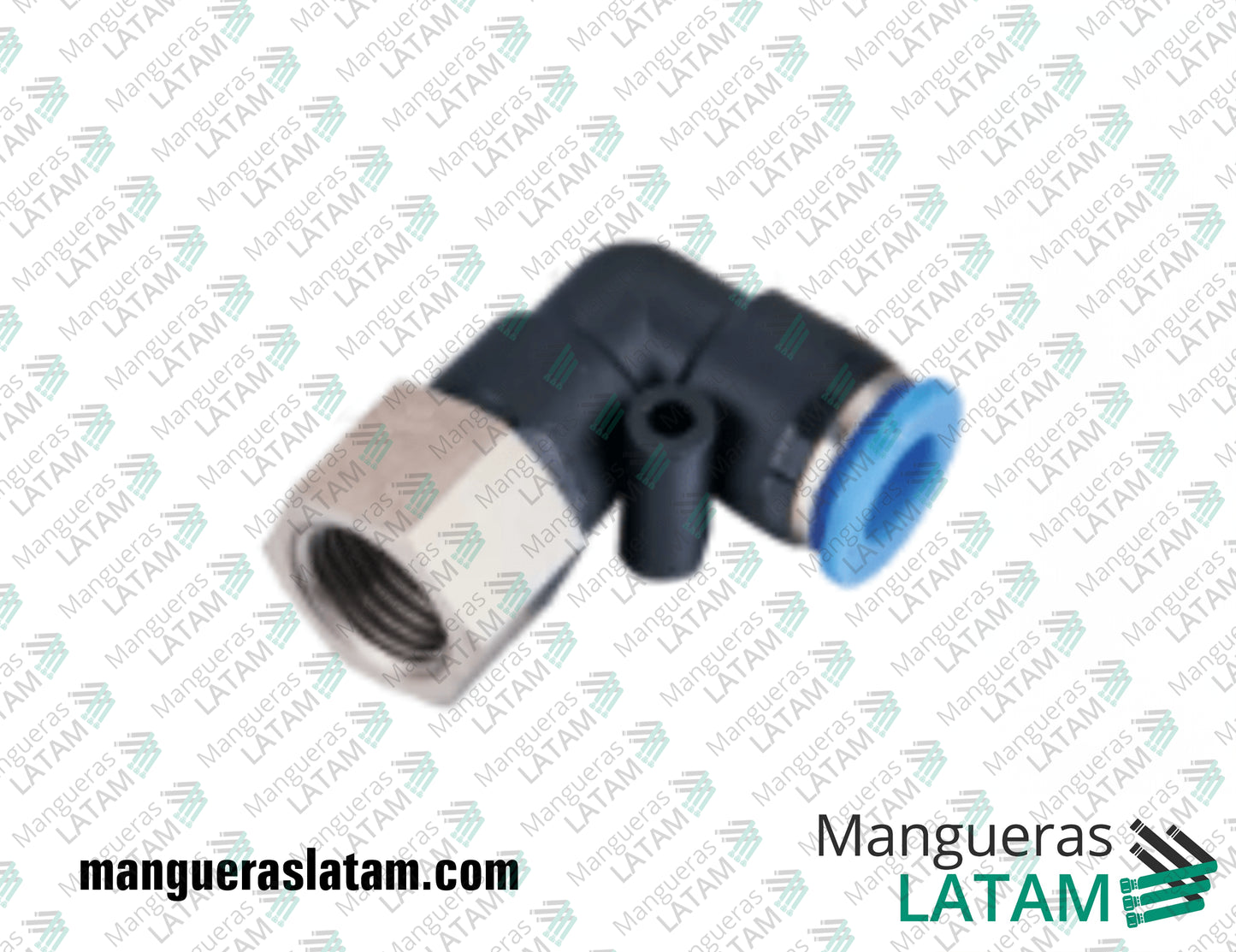 Conector Codo 90° Hembra Acople para Mangueras Industriales