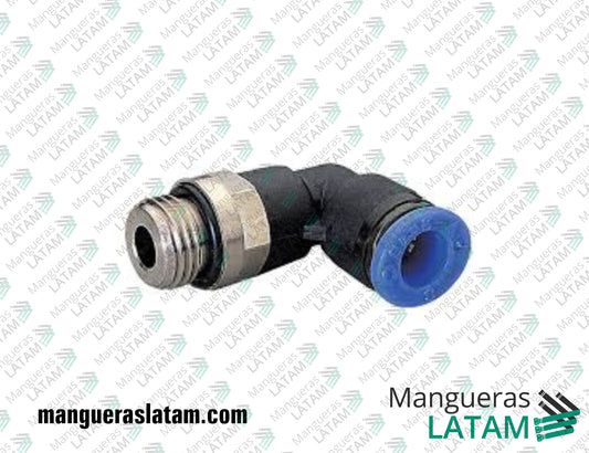 Conector Codo 90° Acople para Mangueras Industriales