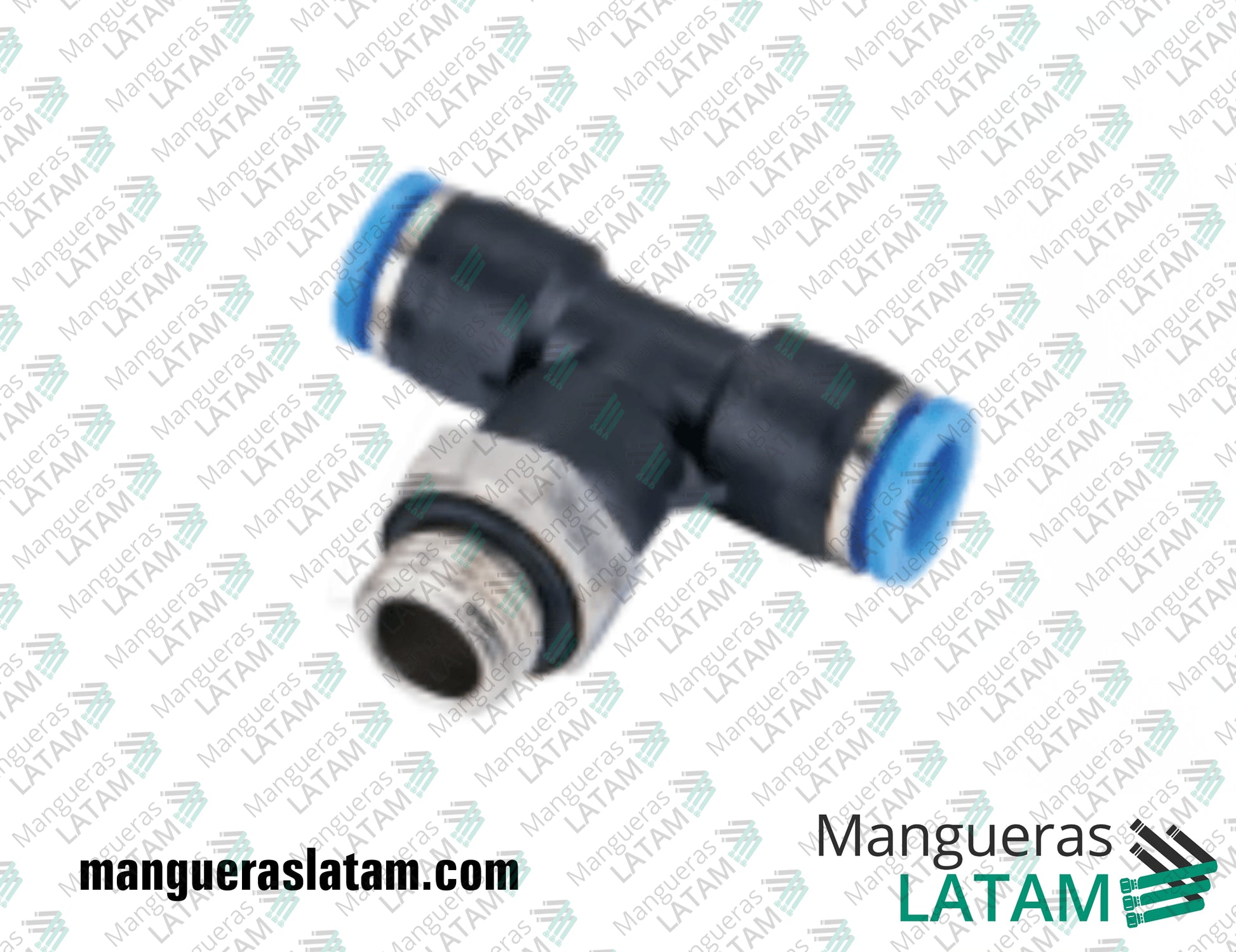 Conector T Central Acople para Mangueras Industriales