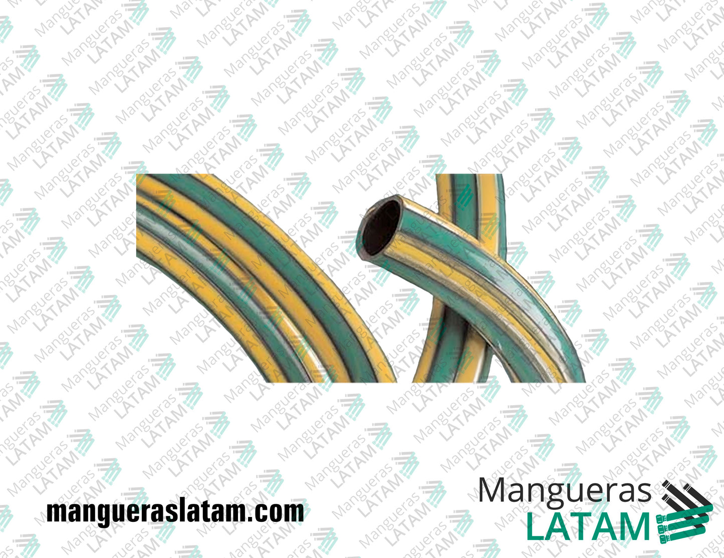 Manguera Plastimet Jardín Riego Reforzado Verde y Amarillo CODIGO 0010